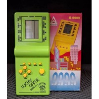 Винтажная портативная игровая приставка Тетрис Brick Game Е-9999 (зелёная)